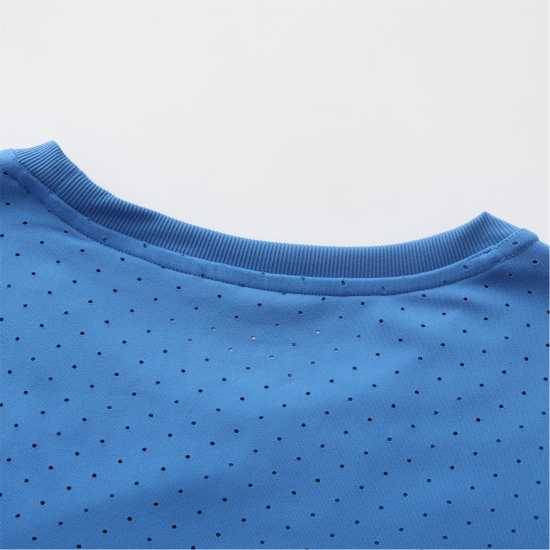 Slazenger Men's Perf Tennis Short Sleeve Performance T-Shirt Blue 