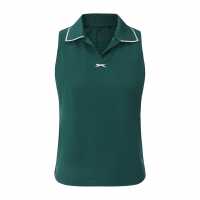 Slazenger Women's Sleeveless Polo Neck Performance Vest Green 