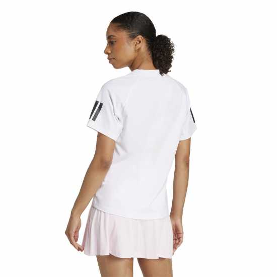 Бадминтон Adidas Club 3-Stripes Tennis Climacool T-Shirt Womens Бяло Adidas Club 3-Stripes Tennis Climacool T-Shirt Womens Бяло Бадминтон