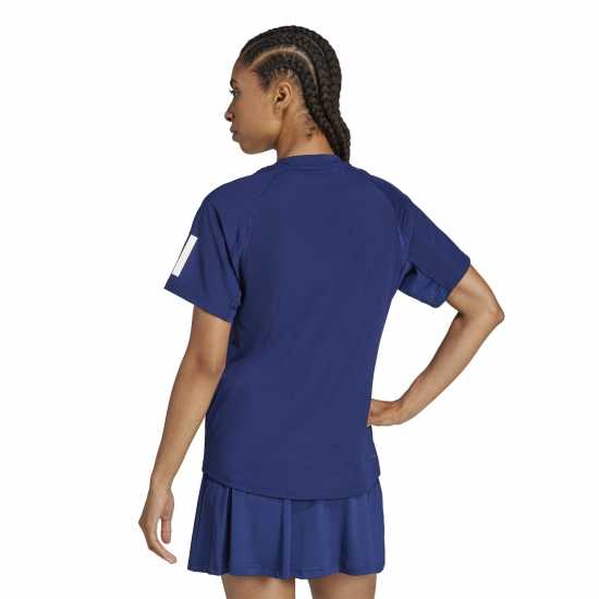 Adidas Club 3-Stripes Tennis Climacool T-Shirt Womens Тъмно синьо Бадминтон