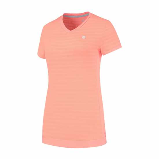 Бадминтон K Swiss Hypercourt V-Neck T-Shirt Womens Пустинен Цветок K Swiss Hypercourt V-Neck T-Shirt Womens Пустинен Цветок Бадминтон