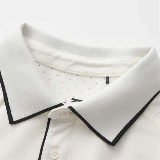Slazenger Блуза С Яка Men's Tennis Short Sleeve Performance Polo Shirt White 