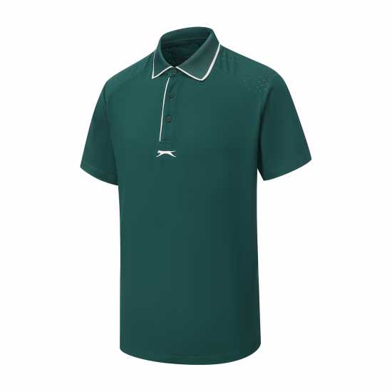 Slazenger Блуза С Яка Men's Tennis Short Sleeve Performance Polo Shirt Green 