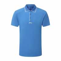 Slazenger Блуза С Яка Men's Tennis Short Sleeve Performance Polo Shirt Blue 