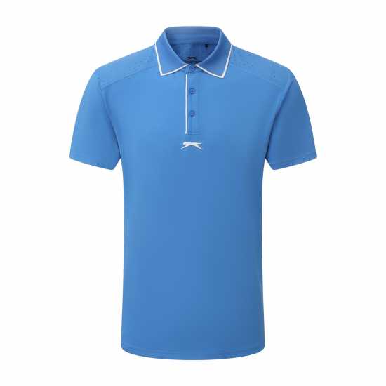 Slazenger Блуза С Яка Men's Tennis Short Sleeve Performance Polo Shirt Blue 