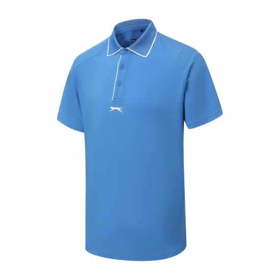 Slazenger Блуза С Яка Men's Tennis Short Sleeve Performance Polo Shirt Blue 
