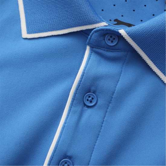 Slazenger Блуза С Яка Men's Tennis Short Sleeve Performance Polo Shirt Blue 