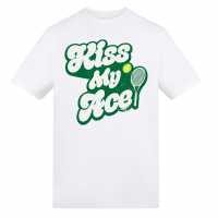 Awd Adults Printed Tennis Tee Kiss My Ace Awd Adults Printed Tennis Tee Kiss My Ace