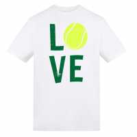 Awd Adults Printed Tennis Tee Love Awd Adults Printed Tennis Tee Love