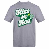 Awd Adults Printed Tennis Tee Kiss My Ace Awd Adults Printed Tennis Tee Kiss My Ace