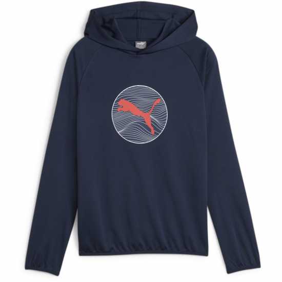 Puma Active Sports Poly Hoodie B Hoody Unisex Kids Морска синьо Детски суитчъри и блузи с качулки