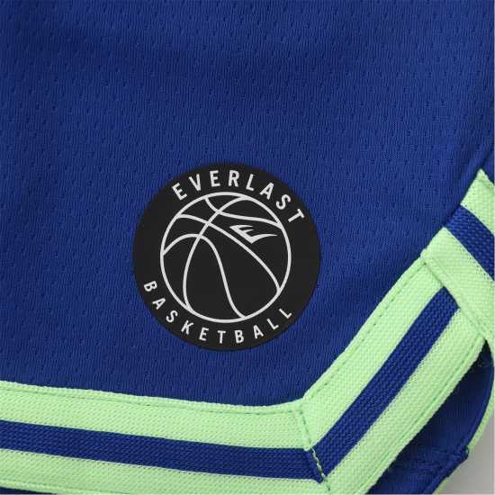 Everlast Basketball Short Juniors Синьо/Зелено Детски къси панталони