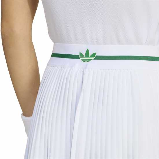Adidas Wimbledon Pleated Skort Womens White Дамски къси панталони