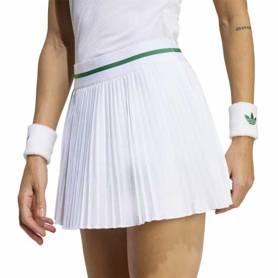 Adidas Wimbledon Pleated Skort Womens White Дамски къси панталони