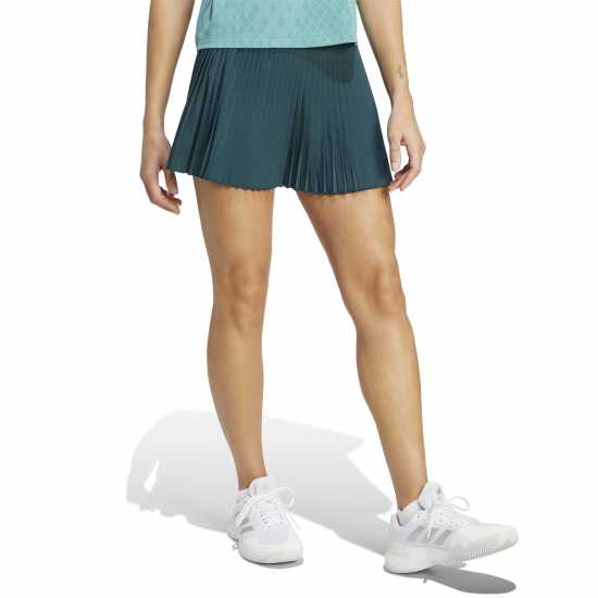 Adidas Wimbledon Pleated Skort Womens Aurora Ivy Дамски къси панталони