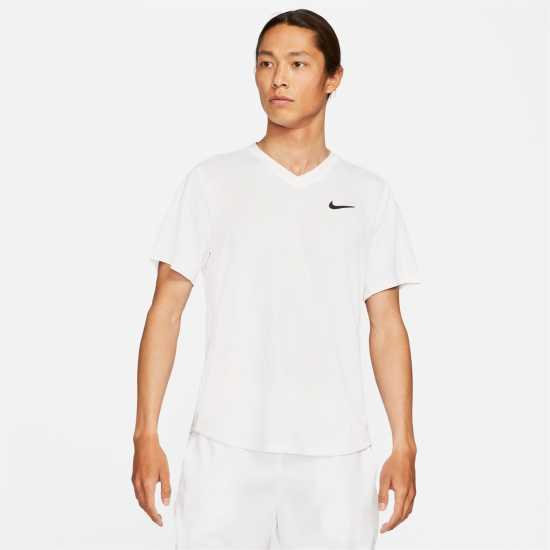 Nike Мъжка Риза Court Victory Tennis Shirt Mens Бяло Мъжки тениски и фланелки