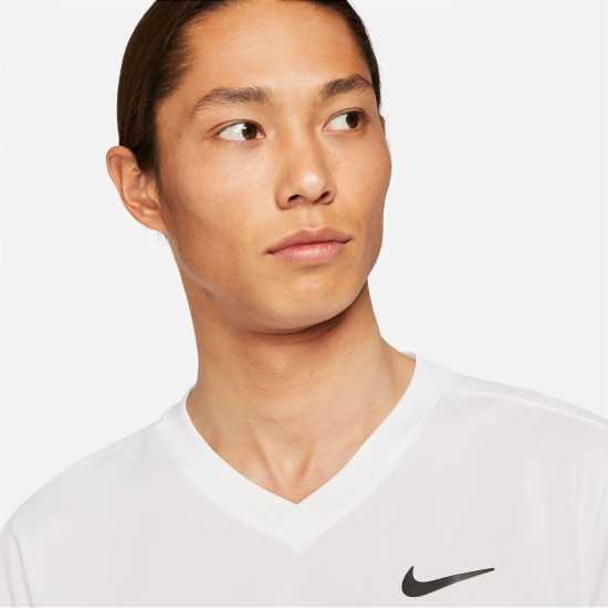 Nike Мъжка Риза Court Victory Tennis Shirt Mens Бяло Мъжки тениски и фланелки