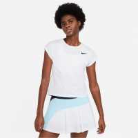 Nike Тениска Dri Fit Victory T Shirt Womens White/Black Дамски тениски и фланелки