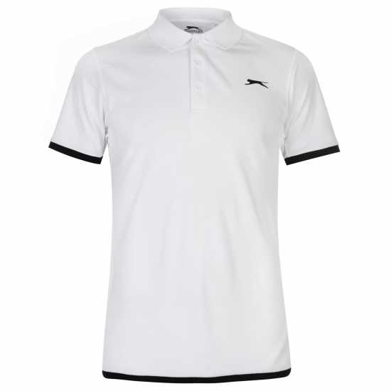 Slazenger Court Polo Mens Бяло Мъжки тениски и фланелки