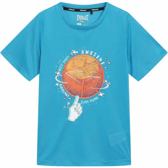 Everlast Basketball Short Sleeve Performance T-Shirts Juniors Синьо Детски тениски и фланелки