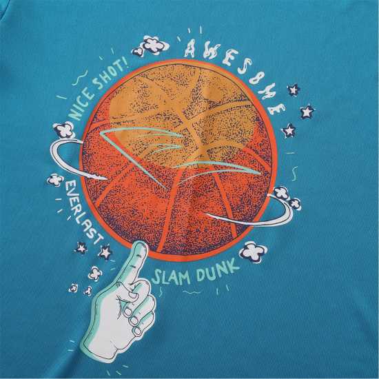 Everlast Basketball Short Sleeve Performance T-Shirts Juniors Синьо Детски тениски и фланелки