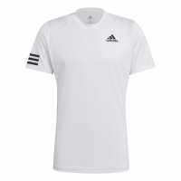 Adidas Мъжка Тениска Club 3 Stripe T Shirt Mens
