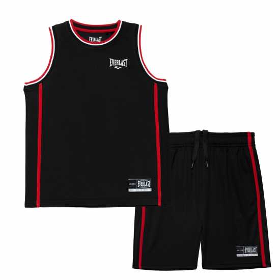 Everlast Basketball Set Junior Черно/Червено Детски къси панталони
