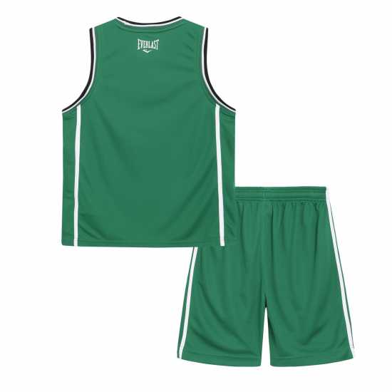 Детски къси панталони Everlast Basketball Set Junior Green/White Everlast Basketball Set Junior Green/White Детски къси панталони