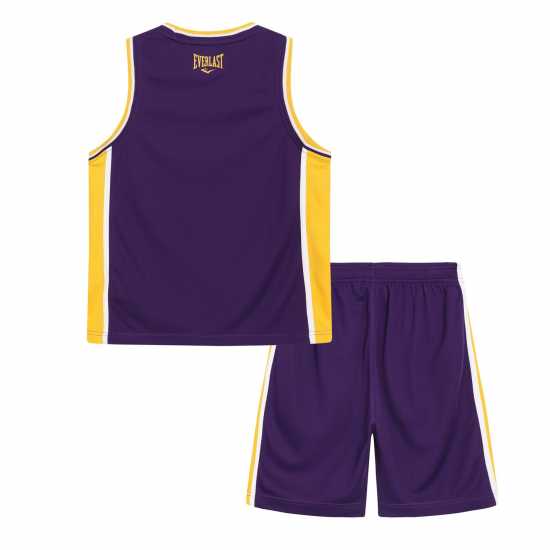Everlast Basketball Set Junior Purple/yellow Детски къси панталони
