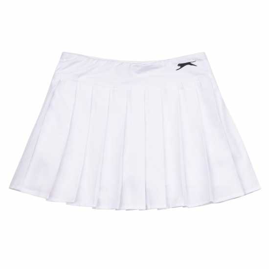 Slazenger Pleated Skort Junior Girls White Детски къси панталони