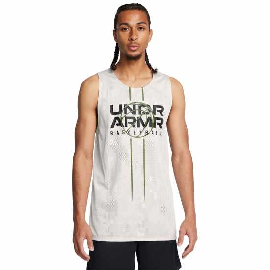 Баскетболно облекло Under Armour Armour Ua Baseline Reversible Jsy Jogger Mens White Under Armour Armour Ua Baseline Reversible Jsy Jogger Mens White Баскетболно облекло