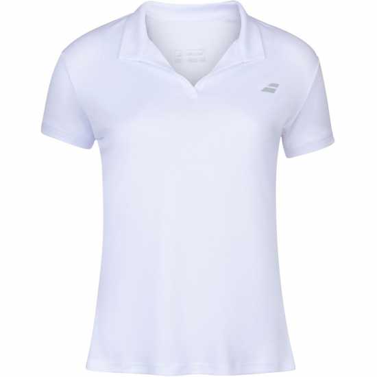 Babolat Play Polo Tennis White/White Дамски тениски и фланелки