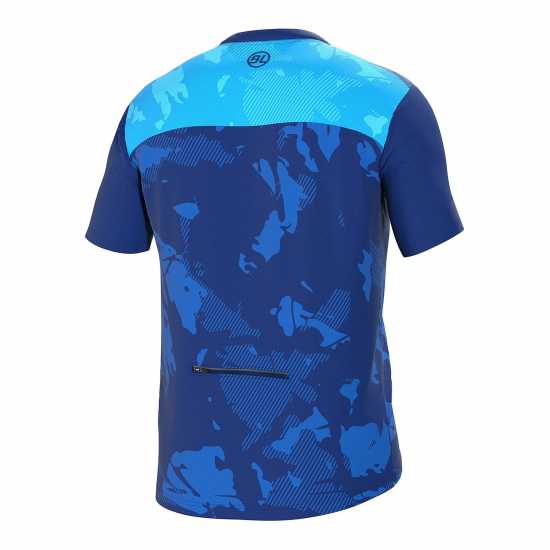Bicycle Line Men's Nervesa Short Sleeve Upf 30+ Cycling Jersey Тъмно синьо 