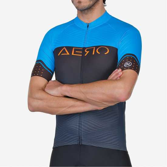 Bicycle Line Ss Zip Jersey A2 Sn99 Флуо синьо 