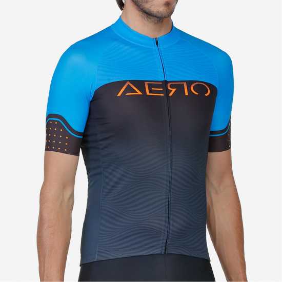 Bicycle Line Ss Zip Jersey A2 Sn99 Флуо синьо 