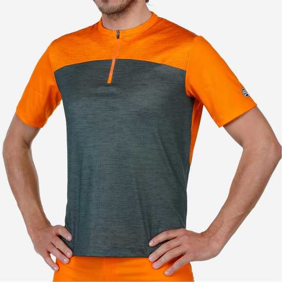 Bicycle Line Men's Sentiero Mtb Upf Protection Short Sleeve Cycling Jersey Тъмно зелено Bicycle Line Men's Sentiero Mtb Upf Protection Short Sleeve Cycling Jersey Тъмно зелено