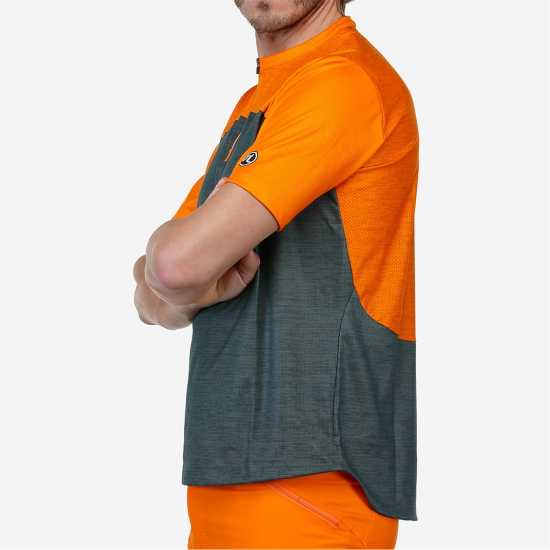 Bicycle Line Men's Sentiero Mtb Upf Protection Short Sleeve Cycling Jersey Тъмно зелено Bicycle Line Men's Sentiero Mtb Upf Protection Short Sleeve Cycling Jersey Тъмно зелено