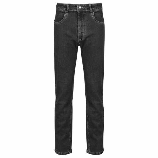 Мъжки Джинси Iron Mountain Workwear Straight Leg Work Denim Jeans Mens Black Работни панталони