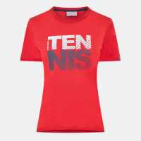 Head Women's Club Lisa Short Sleeve Performance T-Shirt Red 