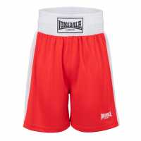 Lonsdale Boxing Shorts Червено/Бяло Мъжки къси панталони
