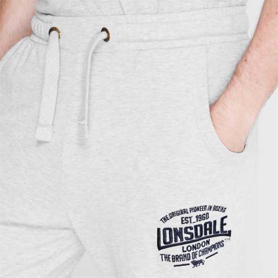Lonsdale Мъжко Спортно Долнище Box Lightweight Sweat Pants Mens Grey Marl Мъжки меки спортни долнища