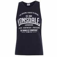 Sale Lonsdale Boxing Vest Top Mens Navy Мъжко облекло за едри хора