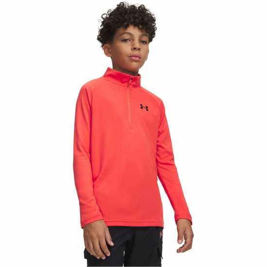 Under Armour Tech™ 2.0 ½ Zip Juniors Venom Red/Black Under Armour Tech™ 2.0 ½ Zip Juniors Venom Red/Black