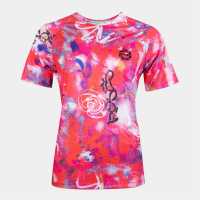 Тениска England Netball England Netball Graffiti Training T Shirt  Дамски тениски и фланелки