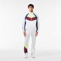 Lacoste Tennis X Daniil Medvedev Tracksuit Бяло/Лимейра Мъжки спортни екипи в две части