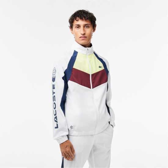 Lacoste Tennis X Daniil Medvedev Tracksuit Бяло/Лимейра Мъжки спортни екипи в две части