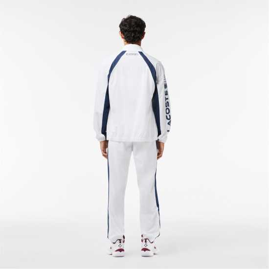 Lacoste Tennis X Daniil Medvedev Tracksuit Бяло/Лимейра Мъжки спортни екипи в две части