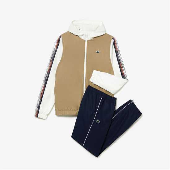 Lacoste Colour Block Tracksuit Лъв/Брашно Мъжки спортни екипи в две части
