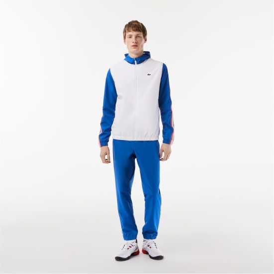 Lacoste Colour Block Tracksuit Бяло/Кралство Мъжки спортни екипи в две части