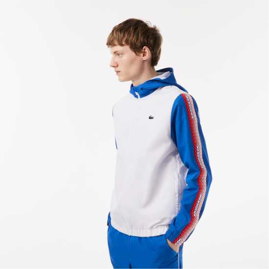 Lacoste Colour Block Tracksuit Бяло/Кралство Мъжки спортни екипи в две части